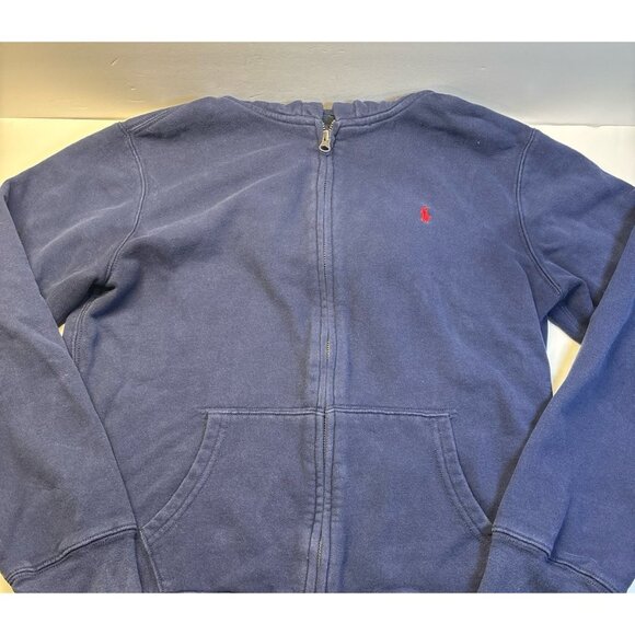 Ralph Lauren Navy‎ Blue Zip Up Hoodie (XL 18/20) - Picture 1 of 6